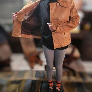 Vintage tan Banana Republic Women's Jacket size medium